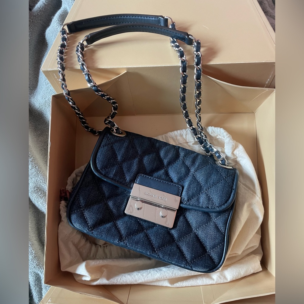 Michael Kors Sloane Denim Quilted Like New!